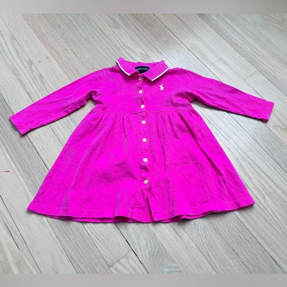 Ralph Lauren Collared Dress in Pink Size 18-24M